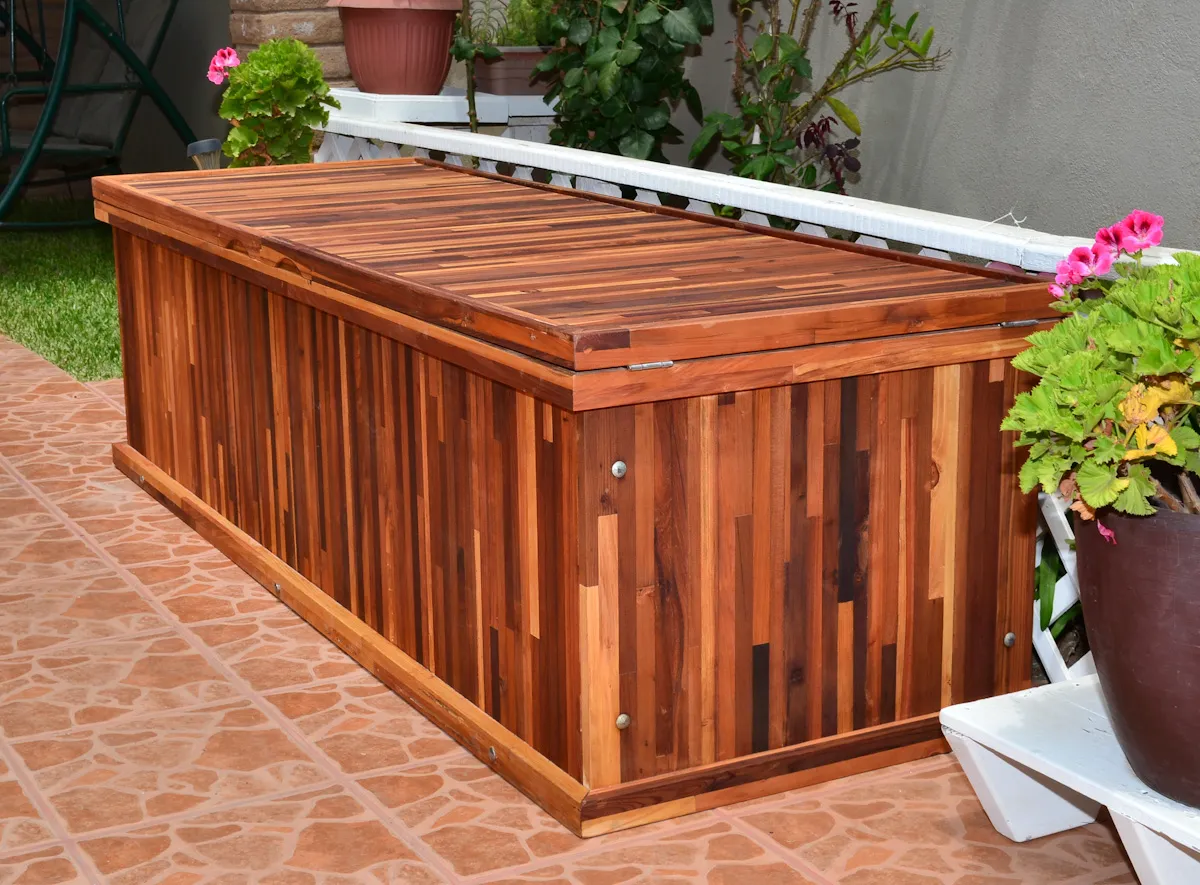 Traditional Wooden Storage Bench