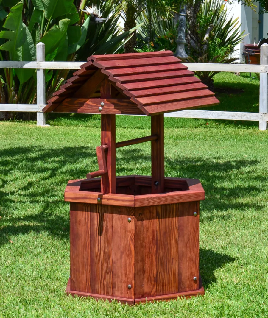 Wishing Wells (Options: Standard 27", Douglas-fir, Cherry Stain Premium Sealant).