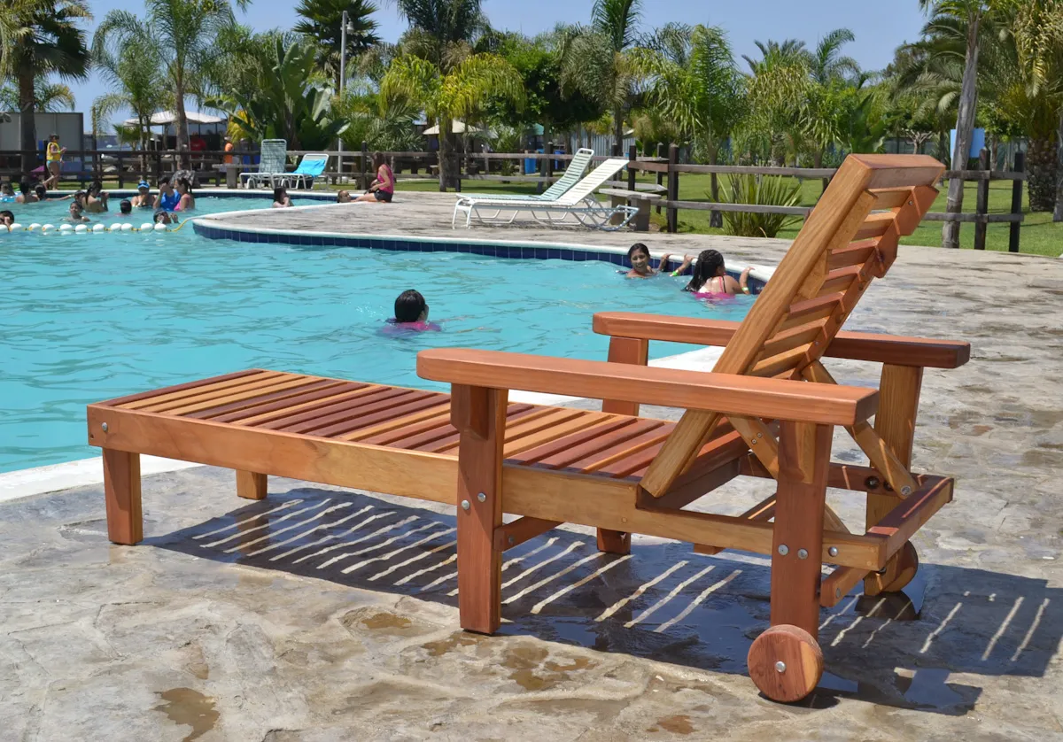 Wood Pool Lounger