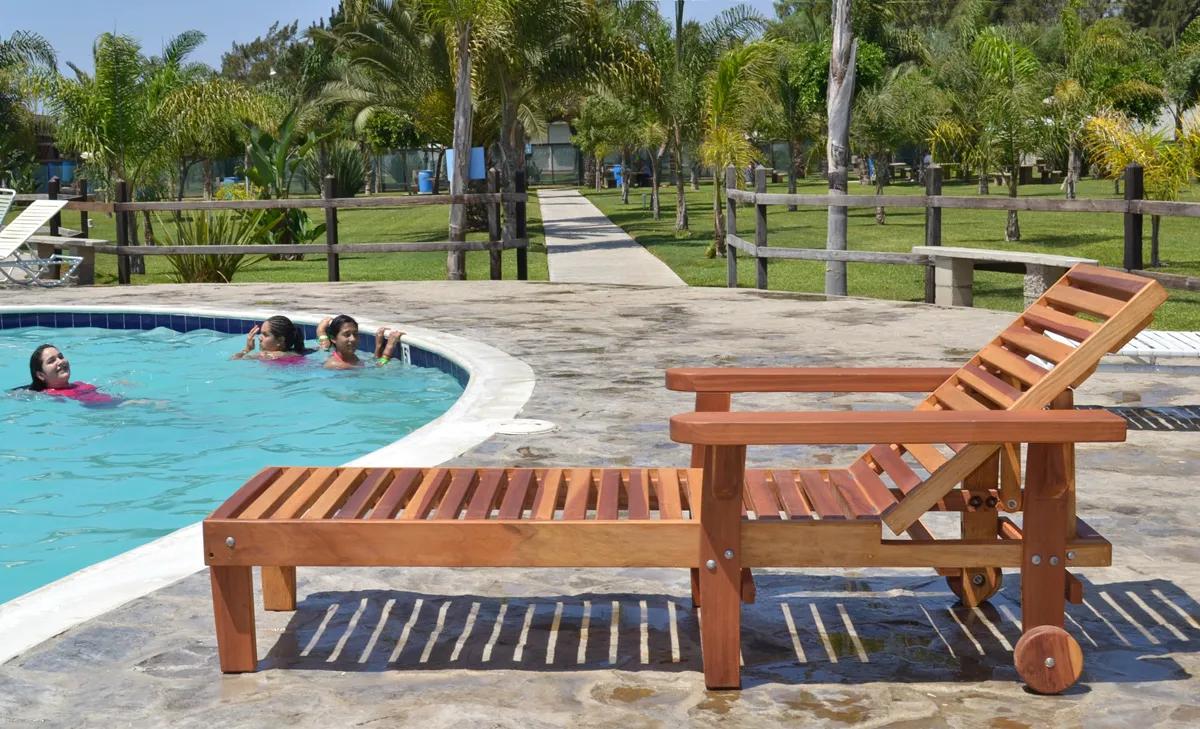 Wood Pool Lounger