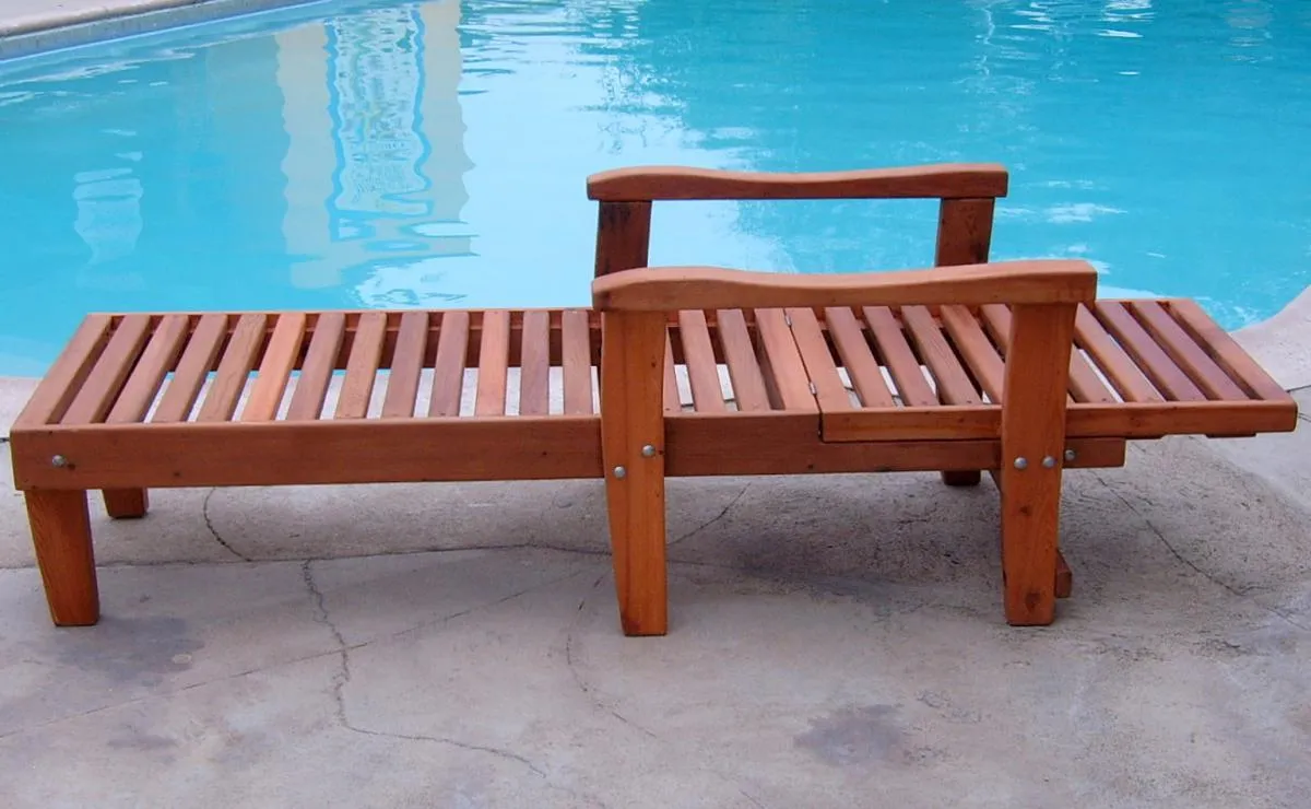 Wood Pool Lounger