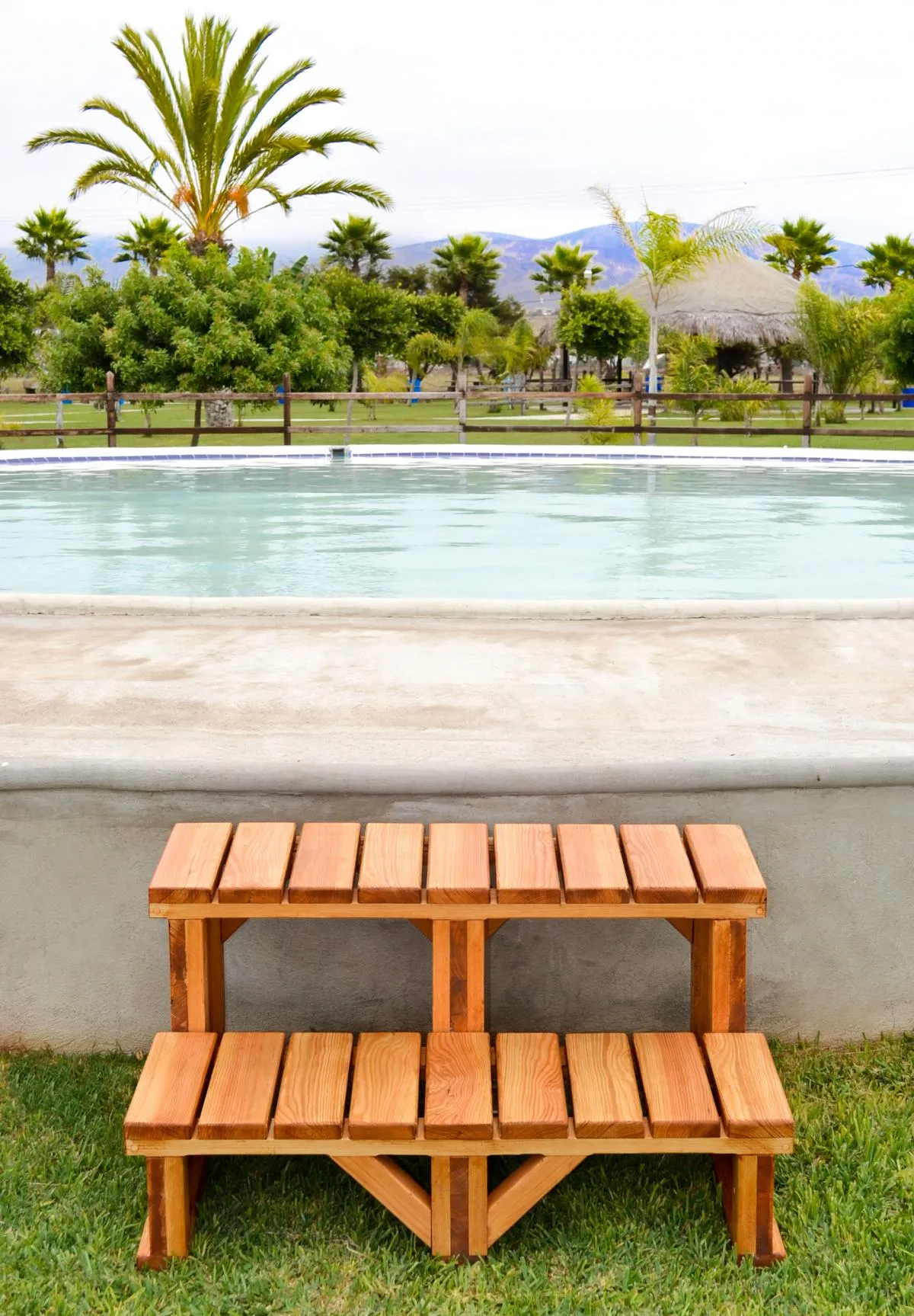 Wooden Spa Step