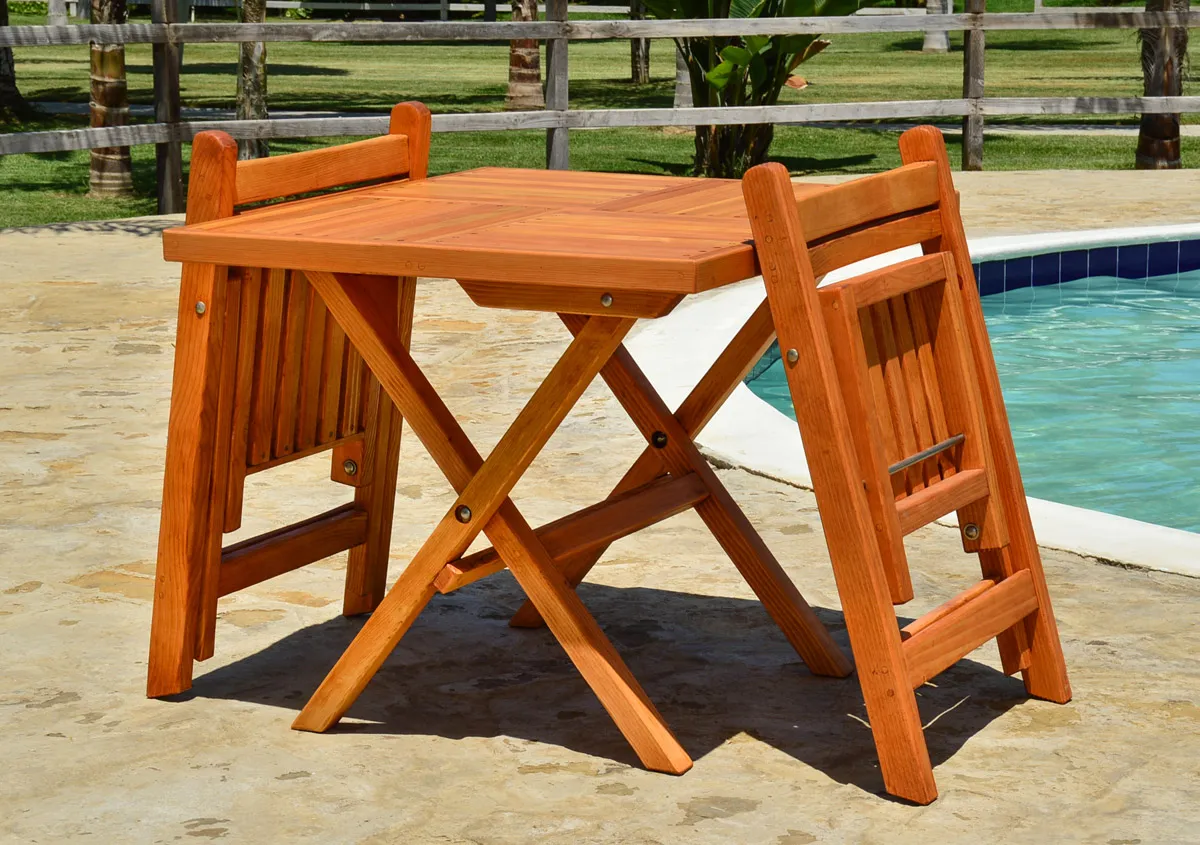 folding table and chairs