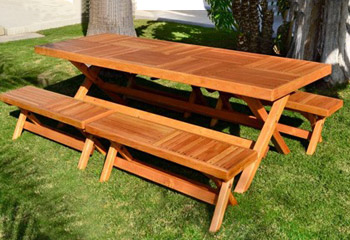 Outdoor Tables Patio Furniture 100 Redwood Free Shipping