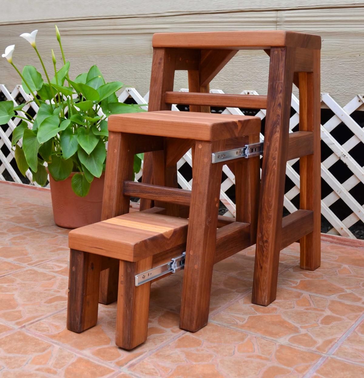 3-Step Wood Stool
