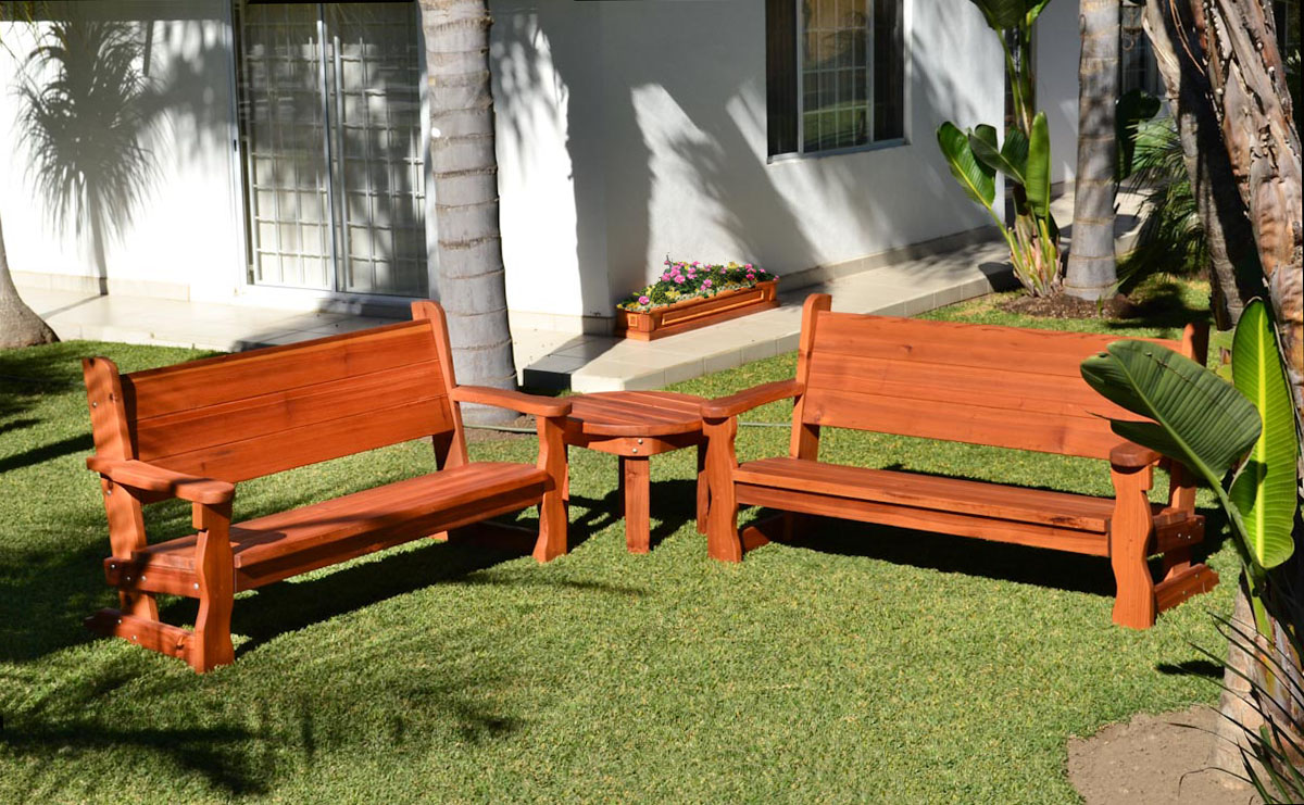 Rustic on sale wooden benches