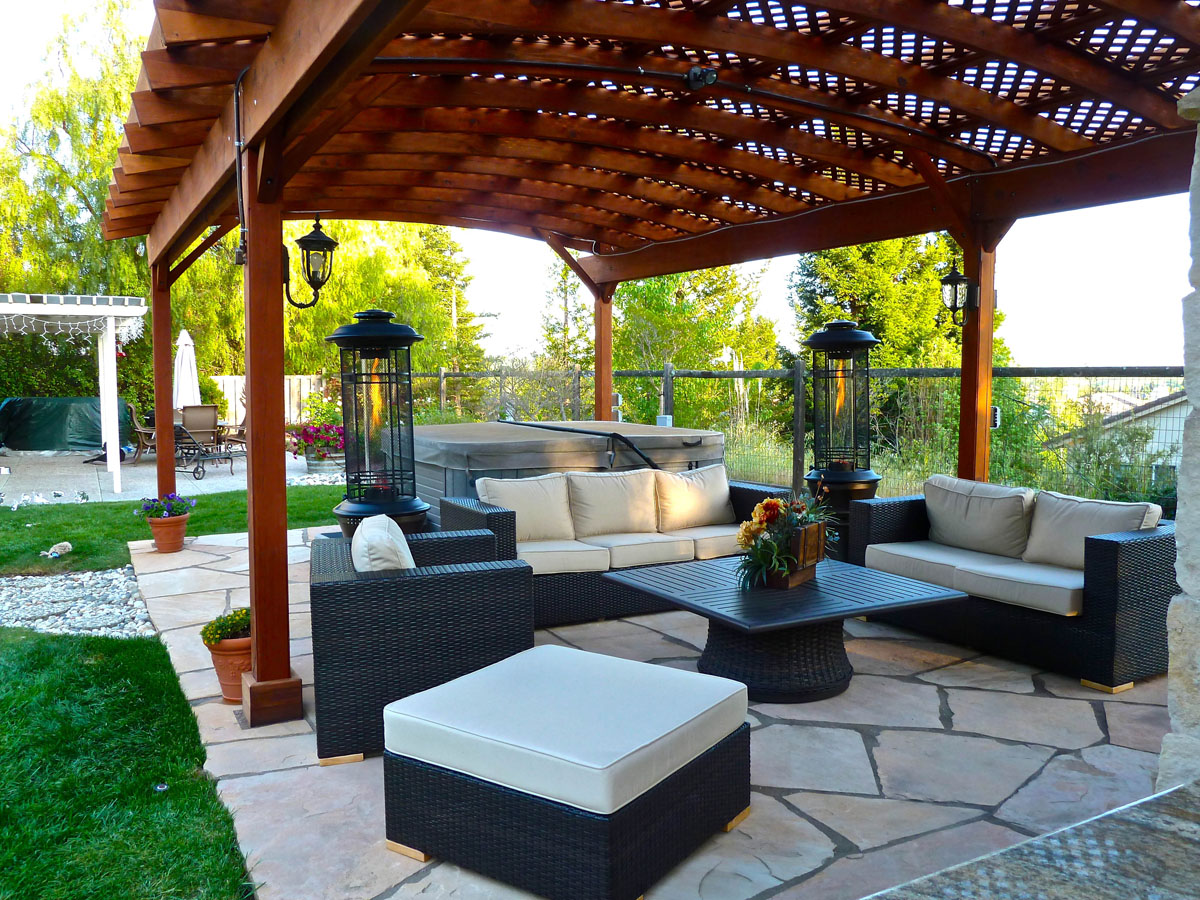 Arched Pergola Kits Redwood Arched Garden Pergolas