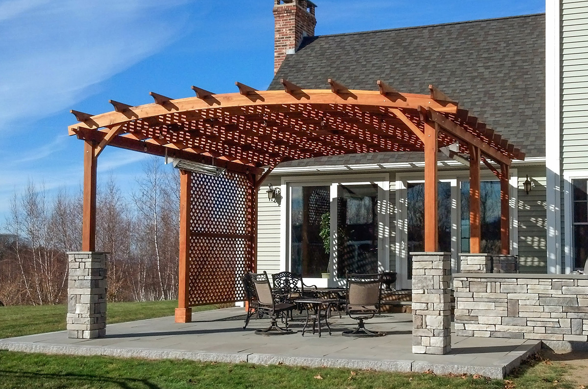 Arched Pergola Kits Redwood Arched Garden Pergolas