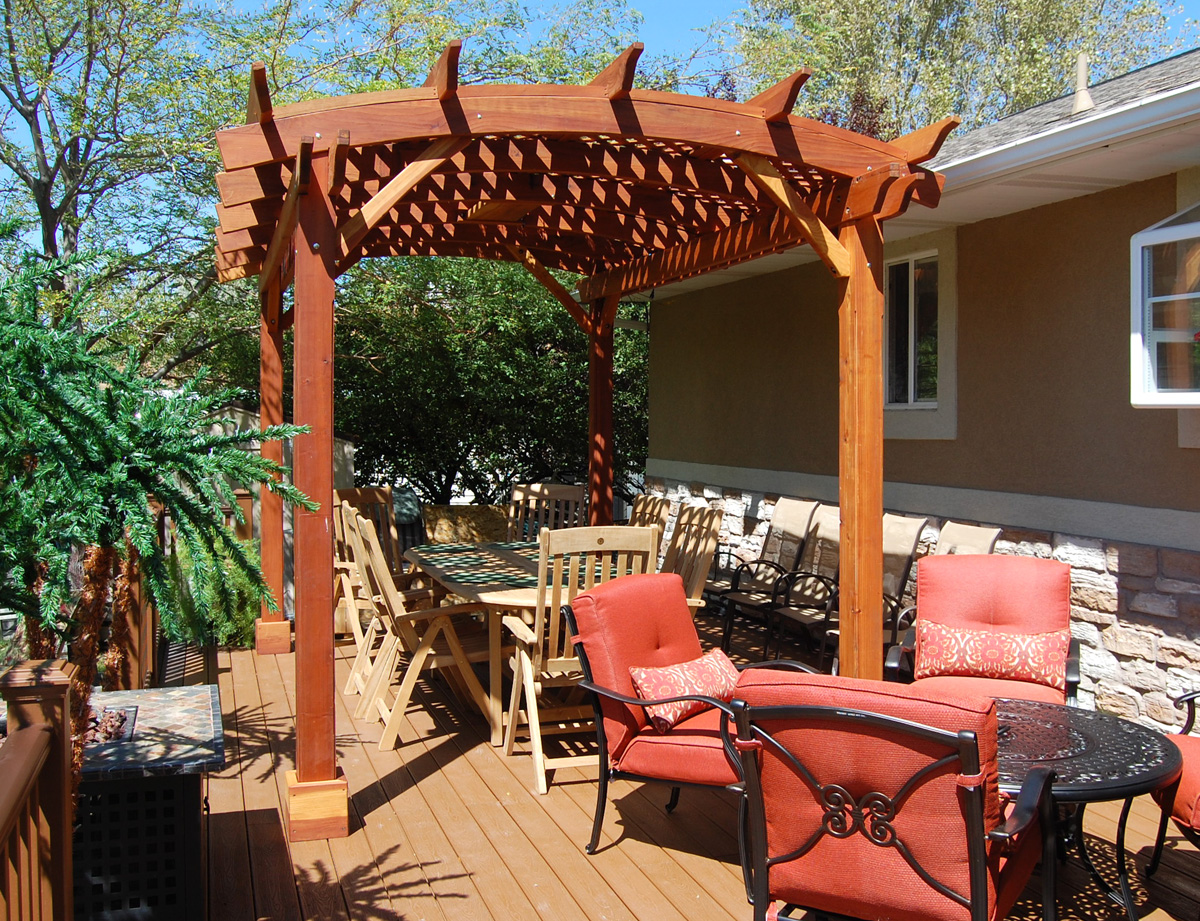 Arched Pergola Kits Redwood Arched Garden Pergolas