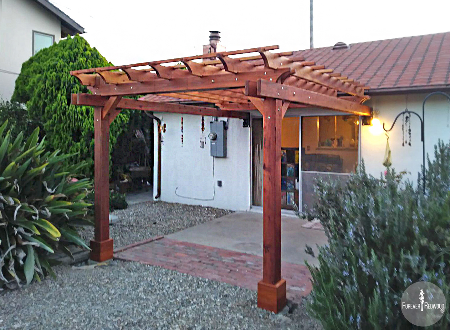 Pergola Kits Attached to House: Attached Garden Pergolas