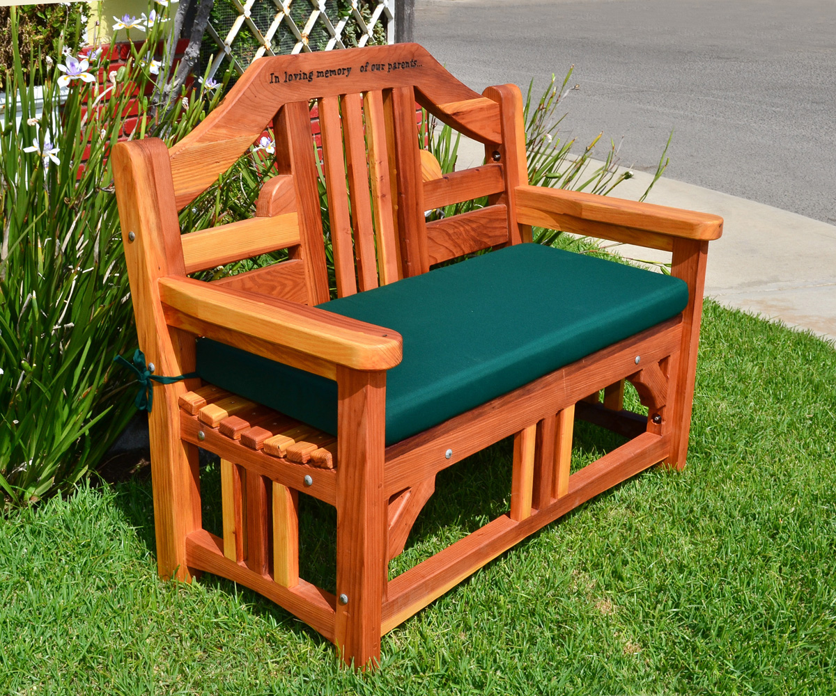 Bench Cushion Wooden Benches Forever Redwood