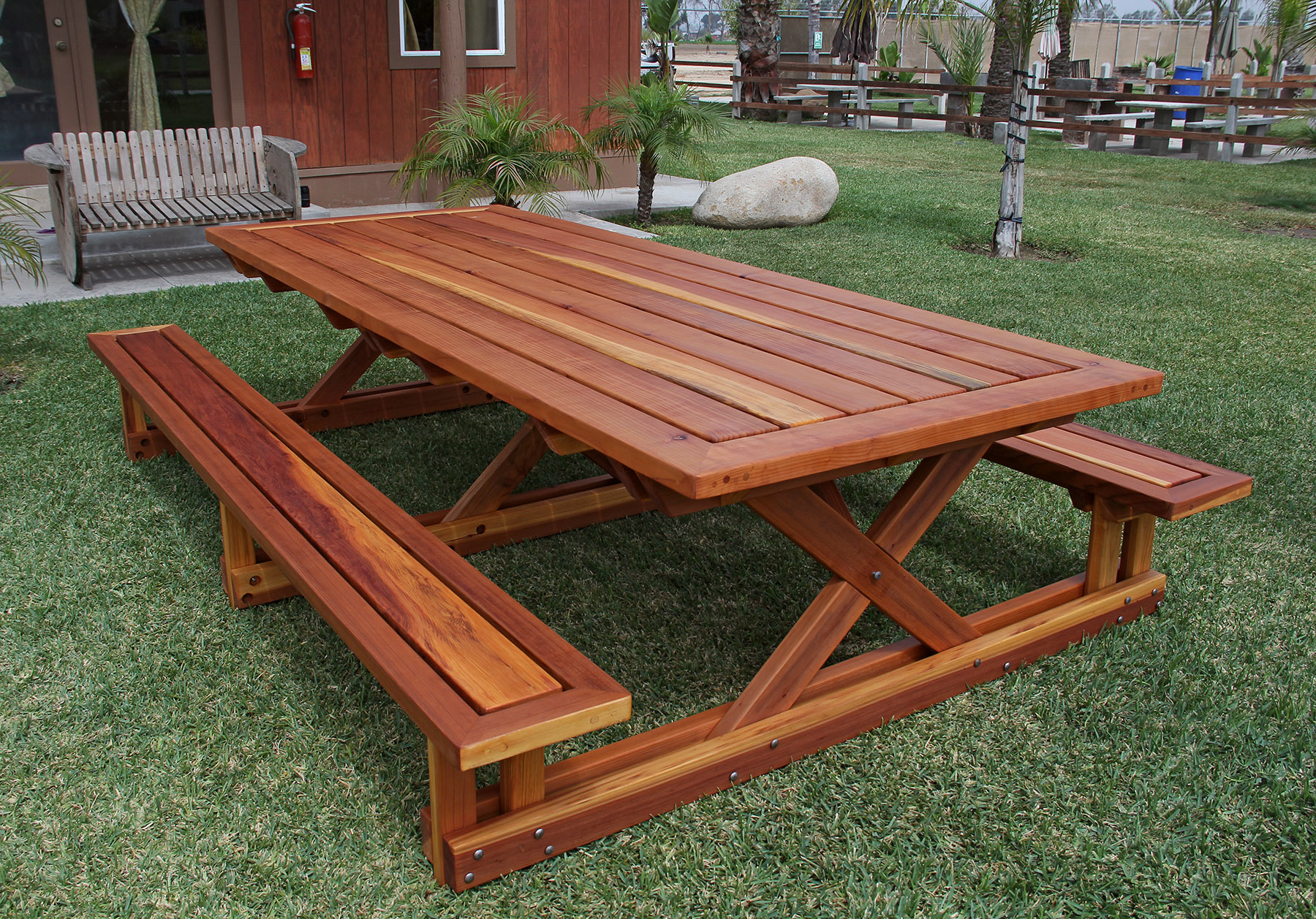 Chris's Picnic Table with Attached Benches 