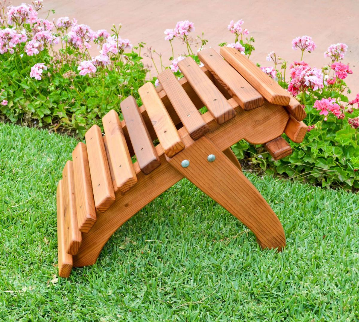 Ensenada Ottoman (Options: California Redwood, Transparent Premium Sealant).