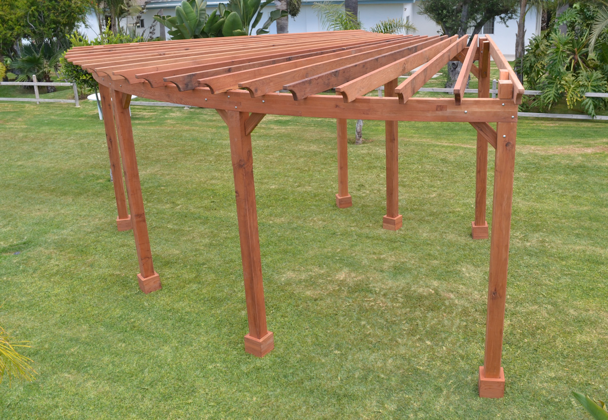 Corner Pergola Fan Shaped Wood Pergola Kit for Sale