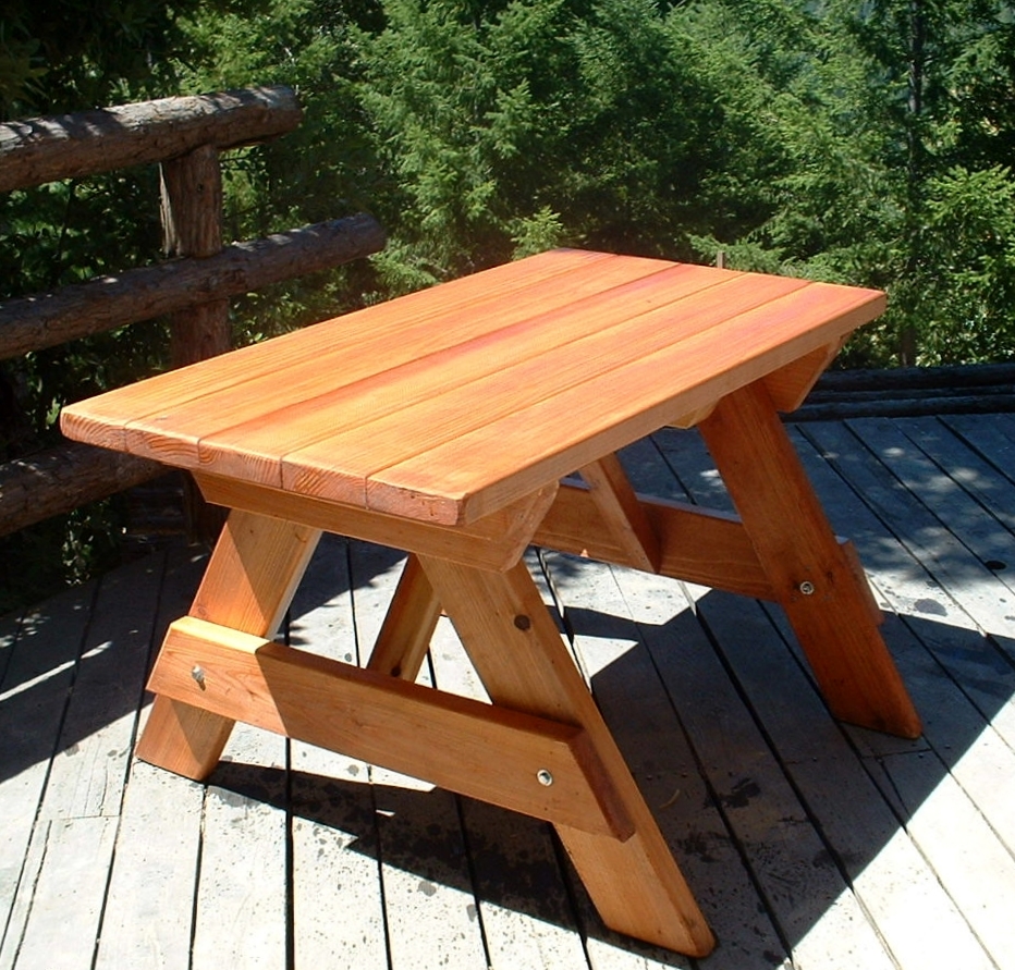 Redwood Picnic Table, Customize your Redwood Table