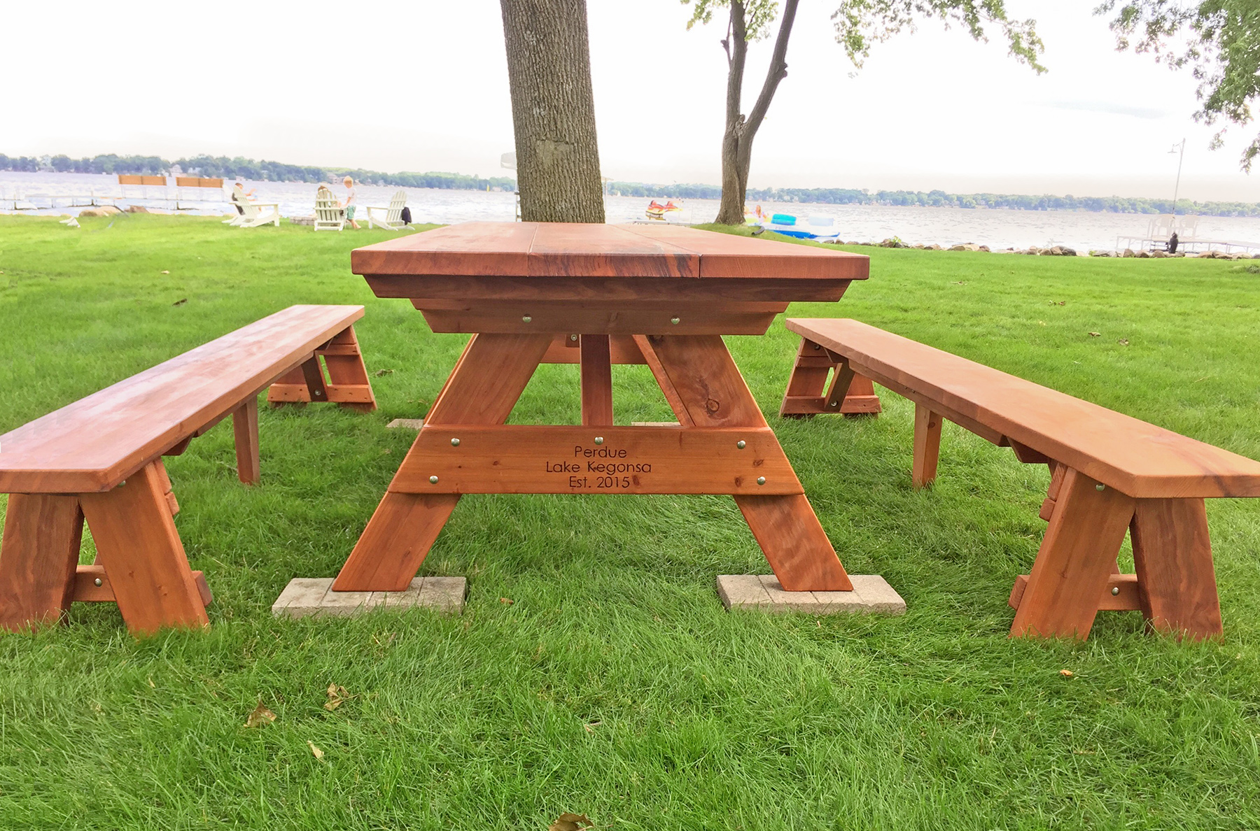 Large Wooden Picnic Table, Custom Wood Picnic Table Kit