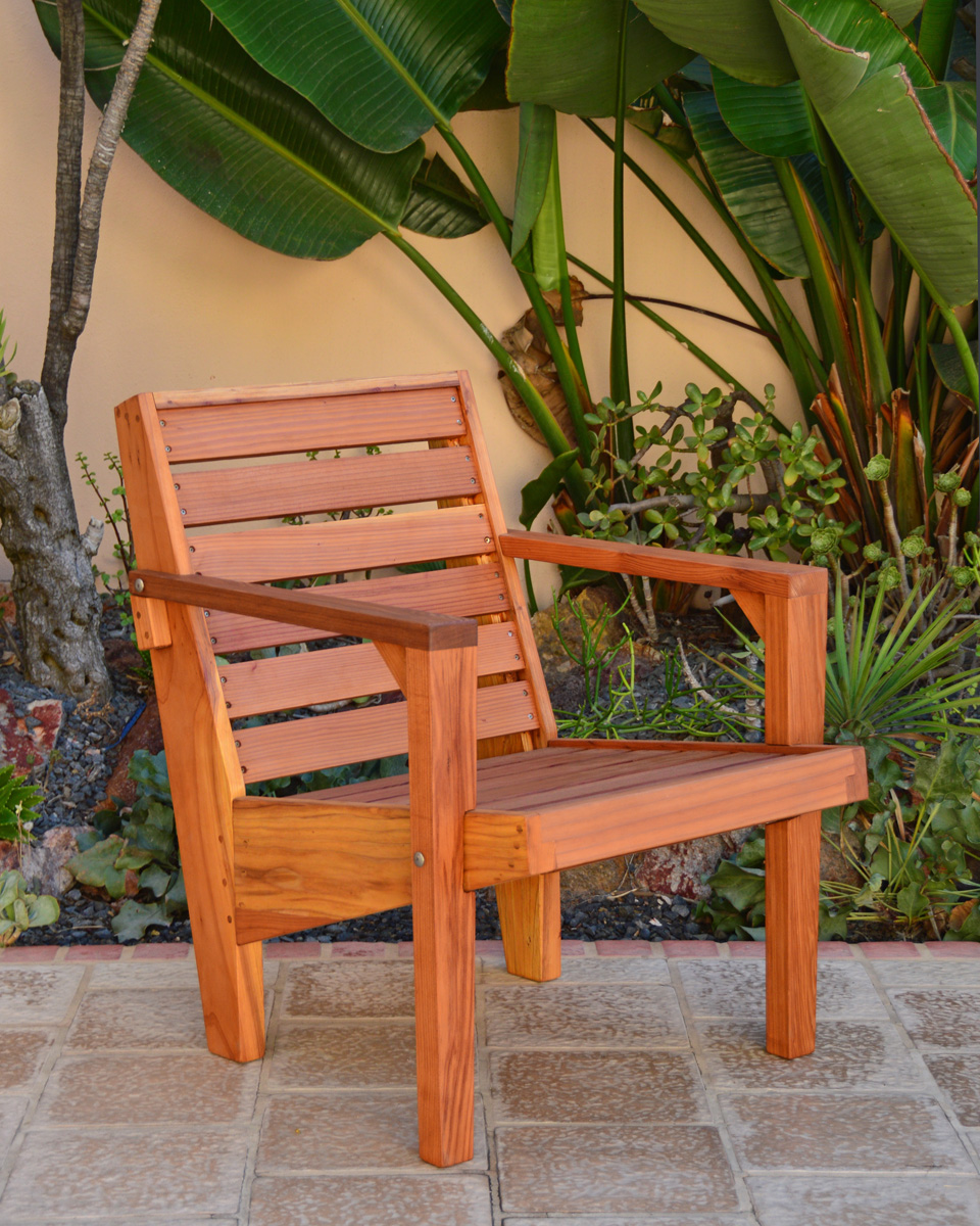 Kari's Modern Wood Chair, Stylish Wooden Garden Chair