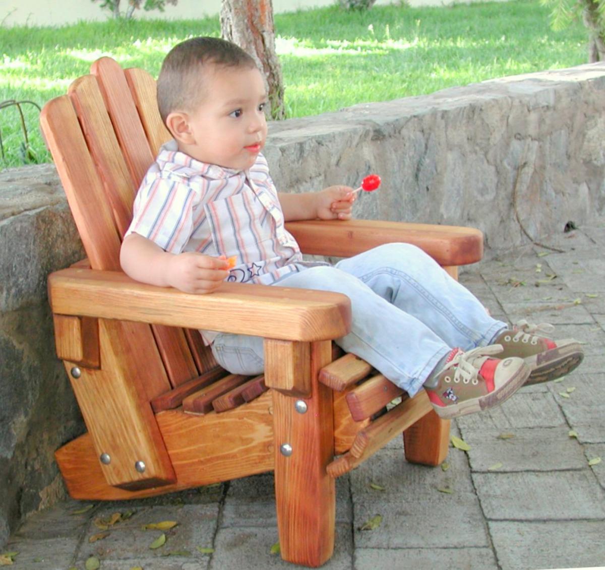 Kids Wooden Adirondack Chair, Outdoor Wooden Chairs