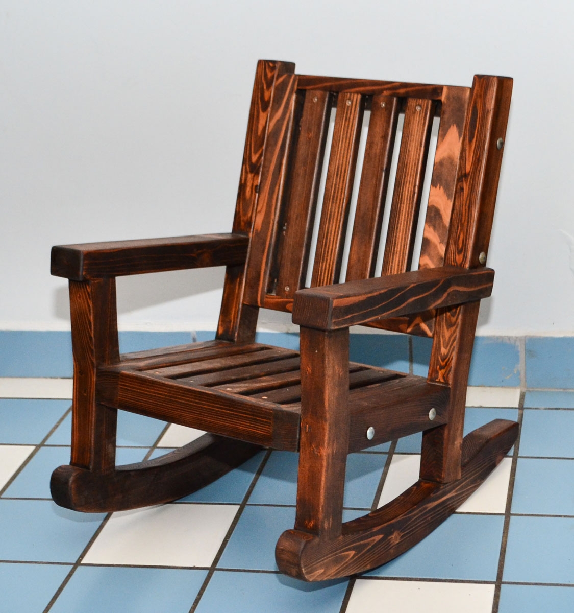 Kids Wooden Rocking Chair, Sturdy Redwood Kids Chair