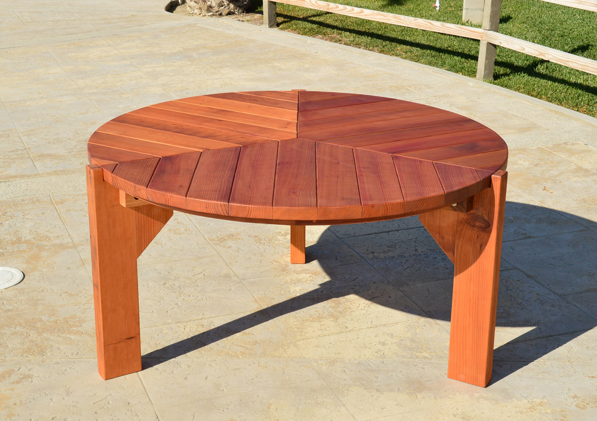 Retro Outdoor Patio Table 1950s Style Wood Table & Chairs