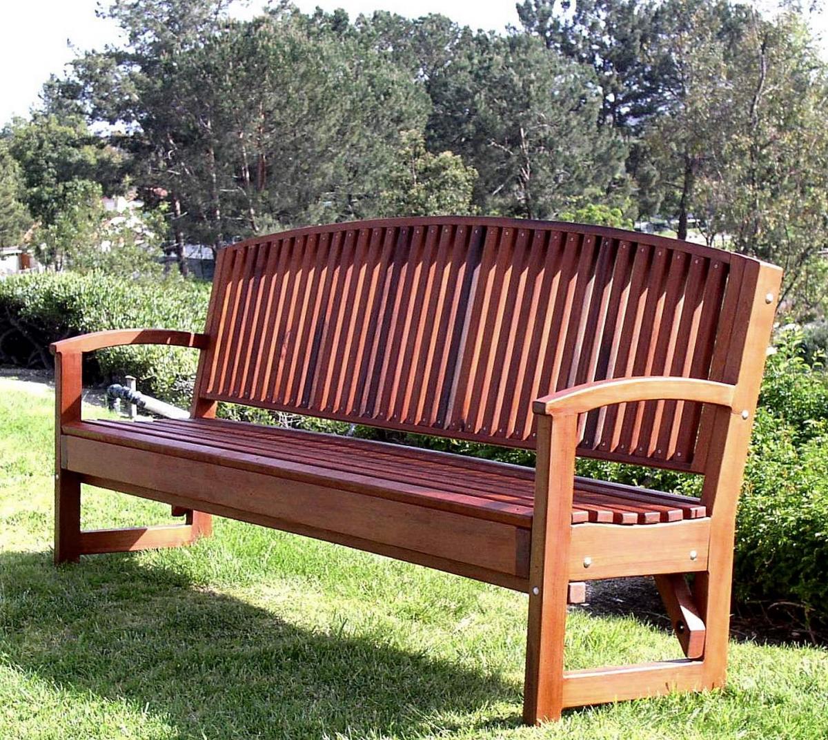 Luna Wood Bench Forever Redwood