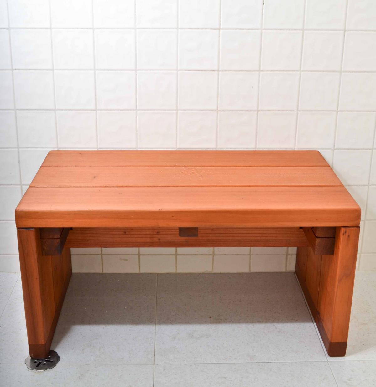 Maynard Wood Shower Bench Forever Redwood