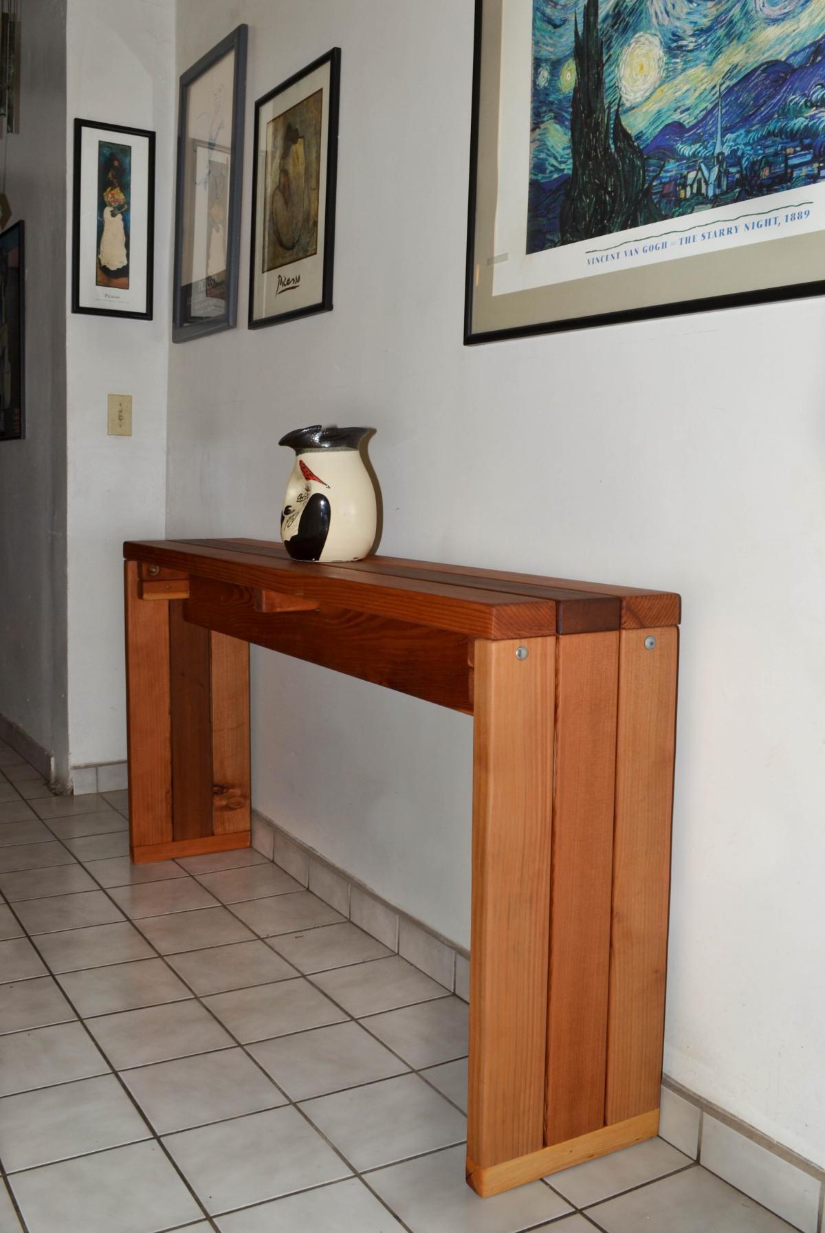 Maynard Hallway Tables, Built to Last Decades Forever Redwood
