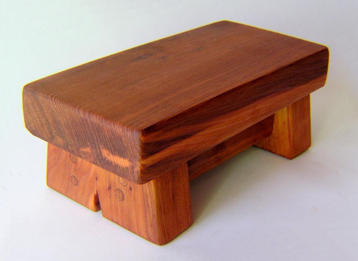 Mini Wood Foot Stool Safe Stable Step Up for Kids