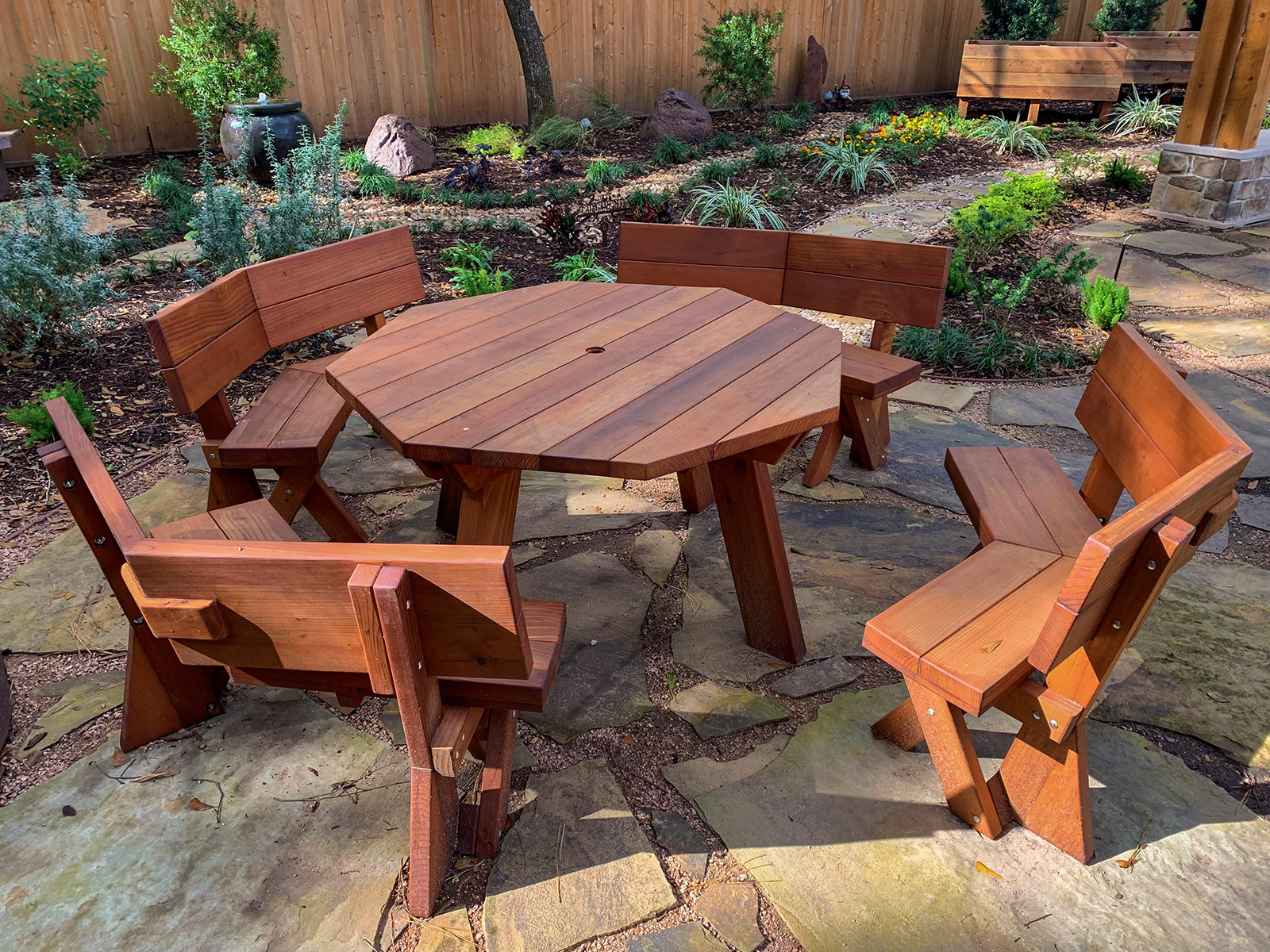 Octagon patio table set deals