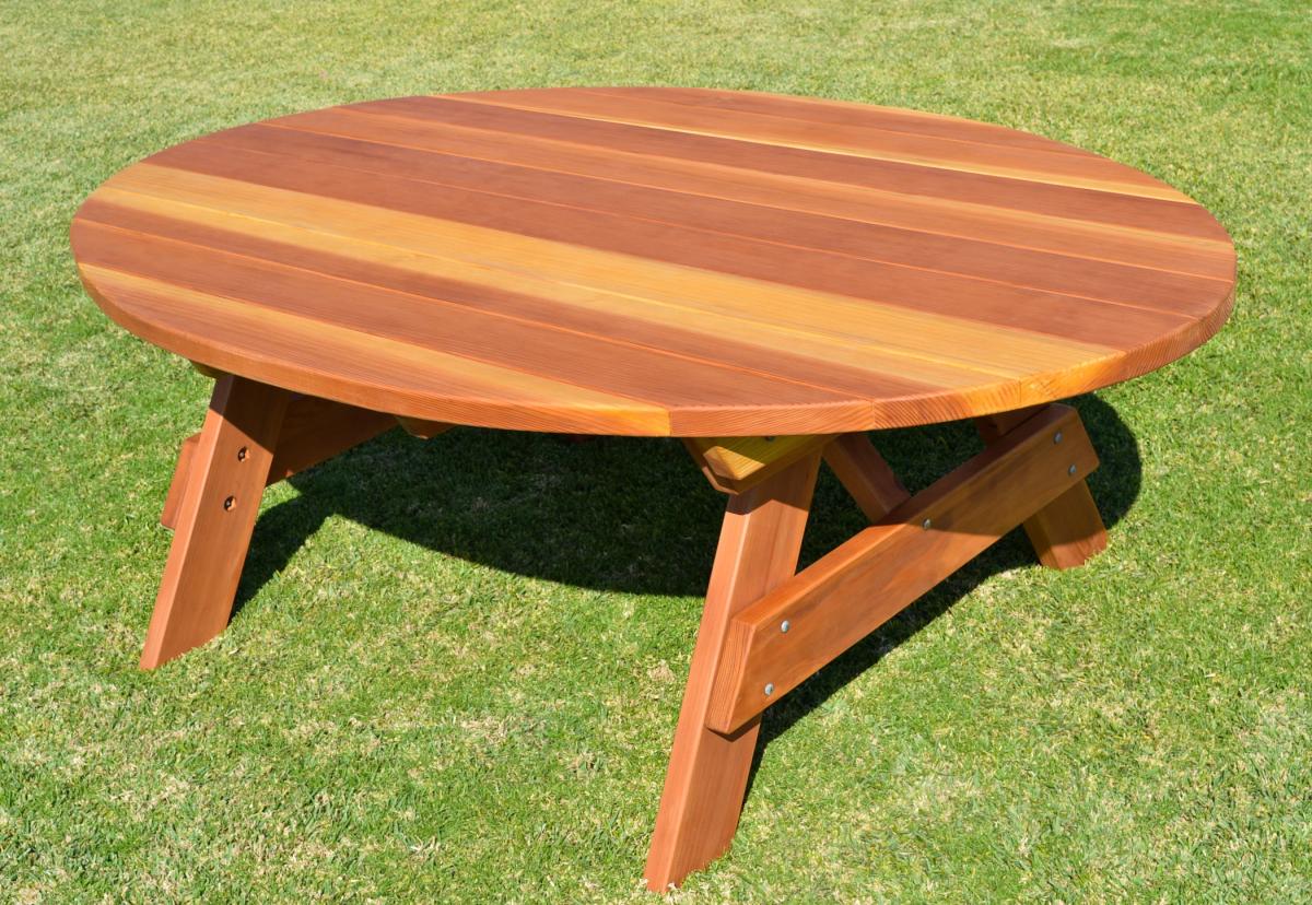 Oval Picnic Table Custom Oval Shaped Wood Picnic Table
