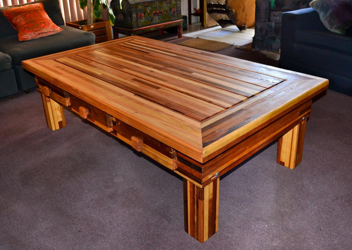 Oversized Coffee Table Extra Large Solid Redwood Oversized Coffee Table