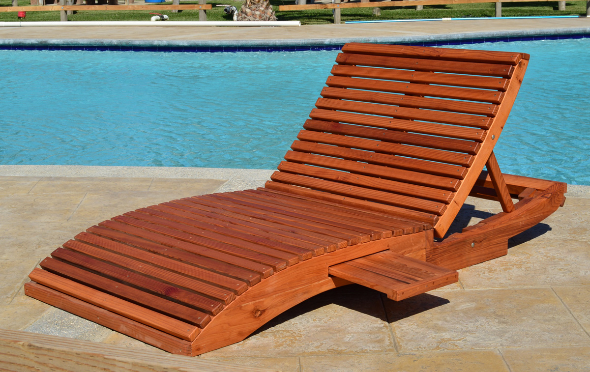 wooden sunbeds loungers