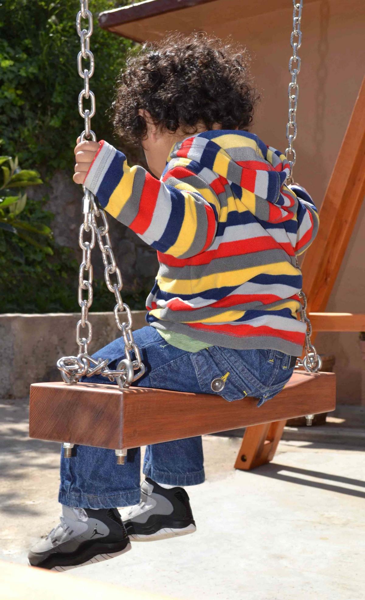 Rory's Swing Seats (Mature Redwood, All Beam Hanging Hardware, Transparent Premium Sealant)