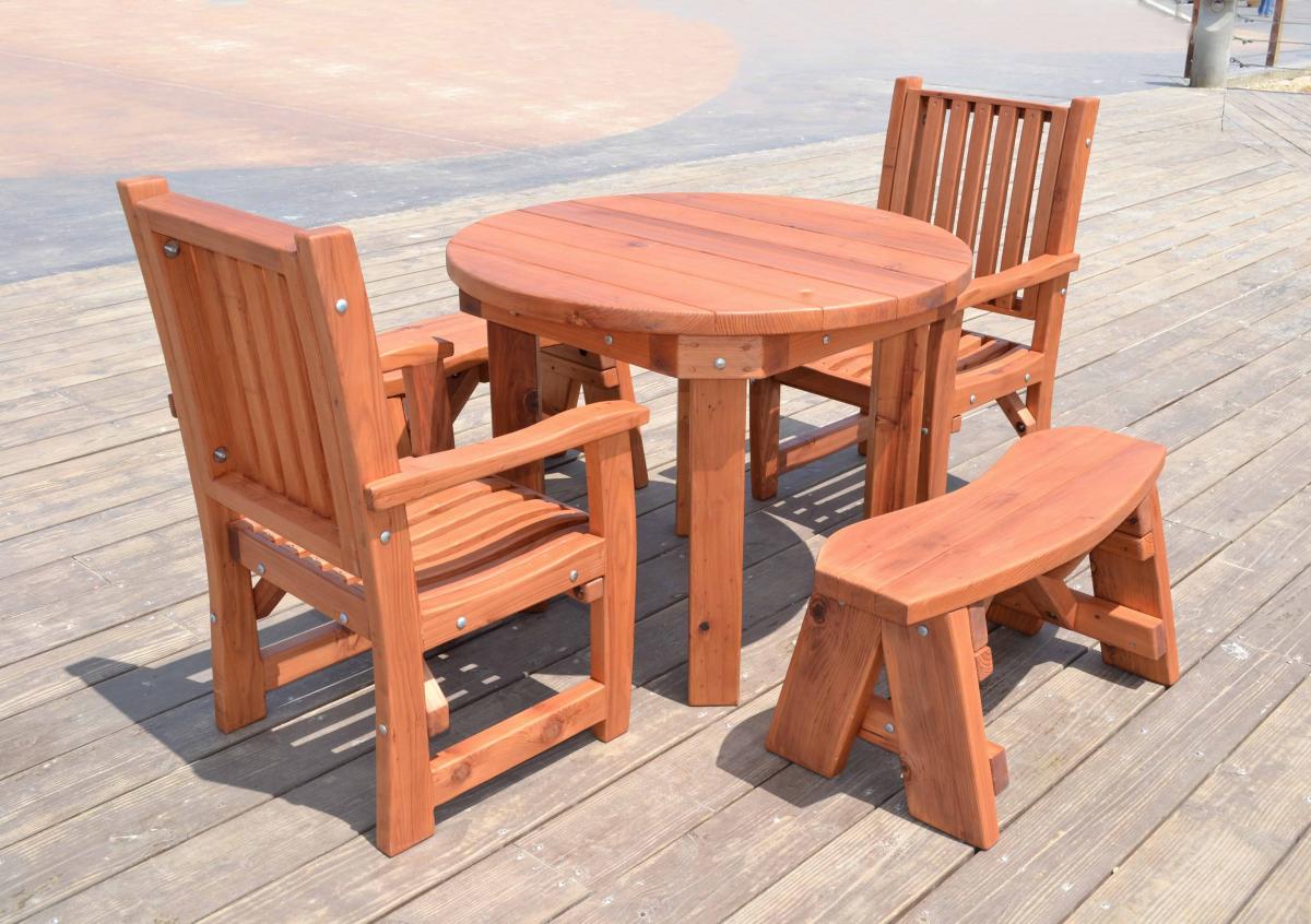 Durable Outdoor Patio Table, Custom Wood Round Tables