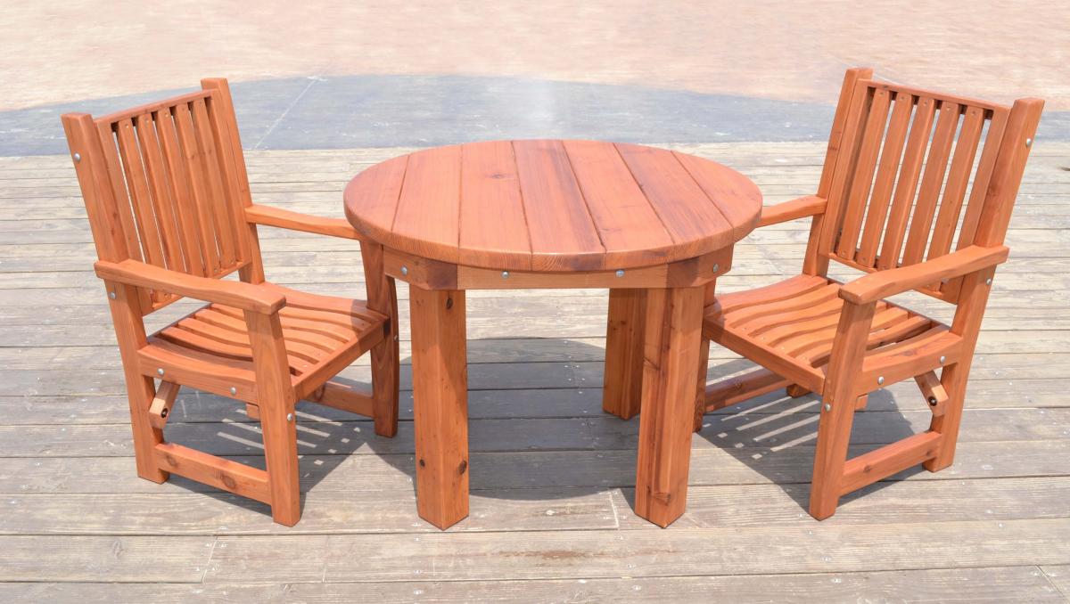Durable Outdoor Patio Table, Custom Wood Round Tables