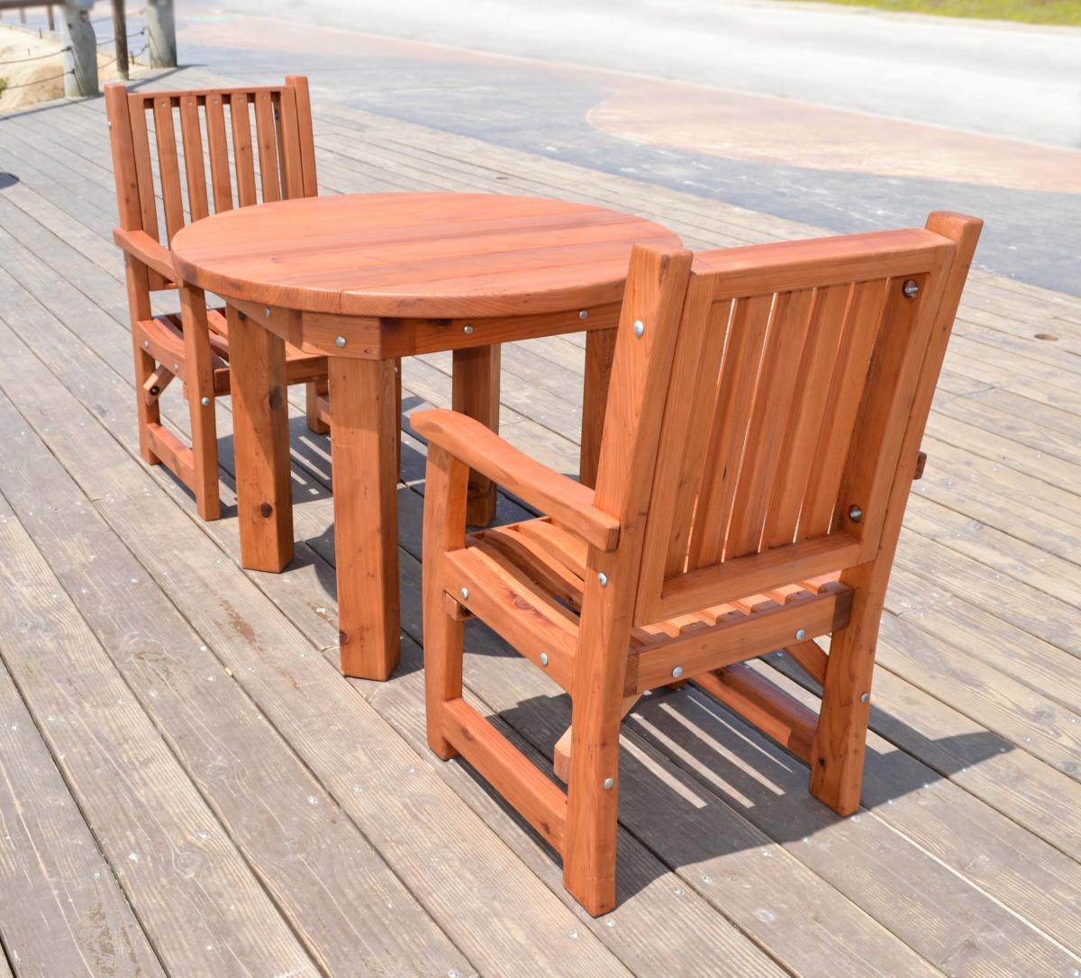 Durable Outdoor Patio Table, Custom Wood Round Tables