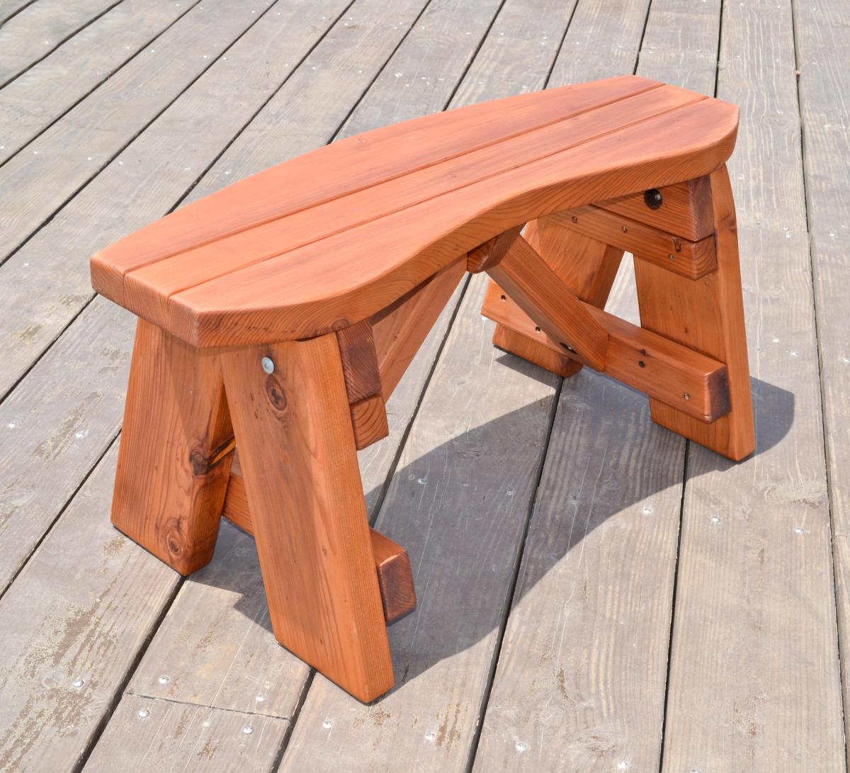 Round picnic on sale bench with backs