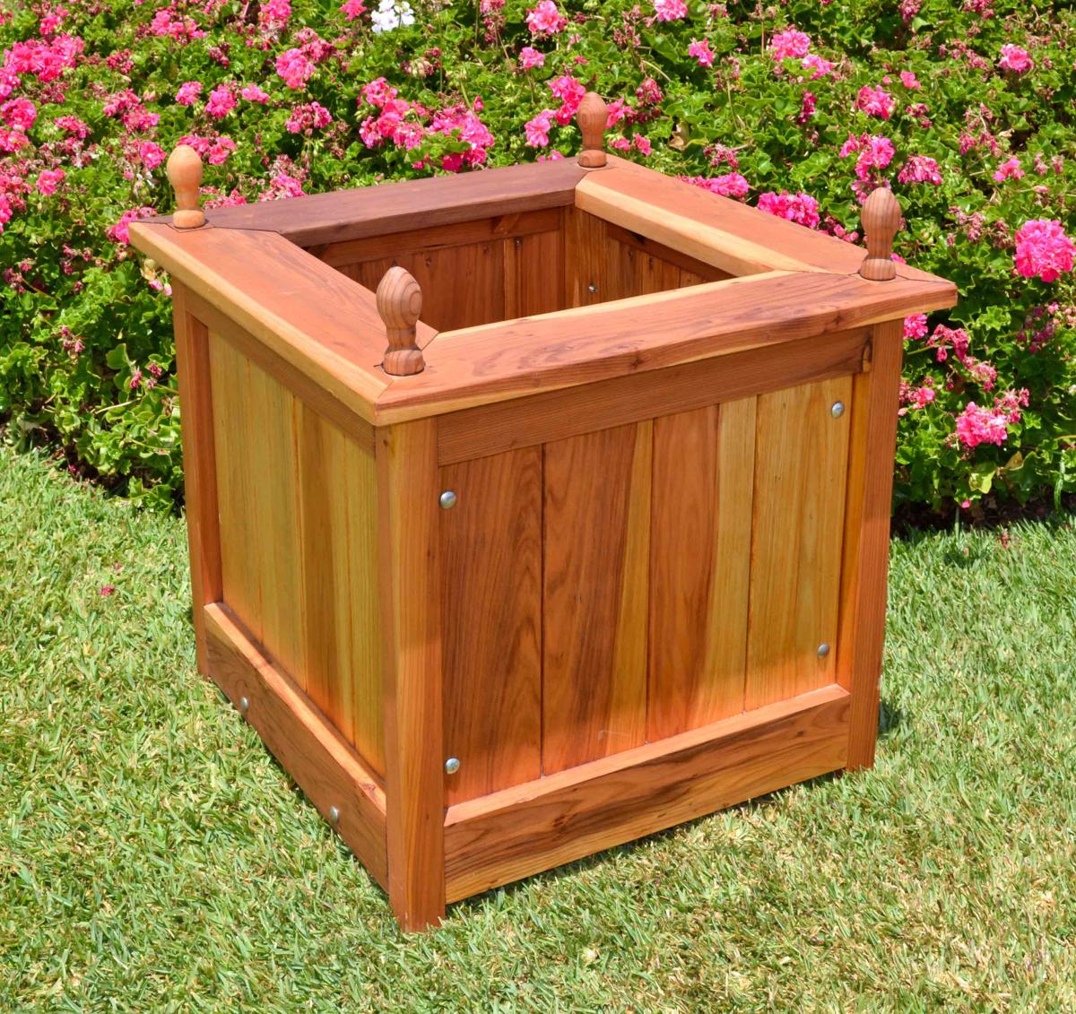 The Sonoma Finial Planters, Built to Last Decades | Forever Redwood