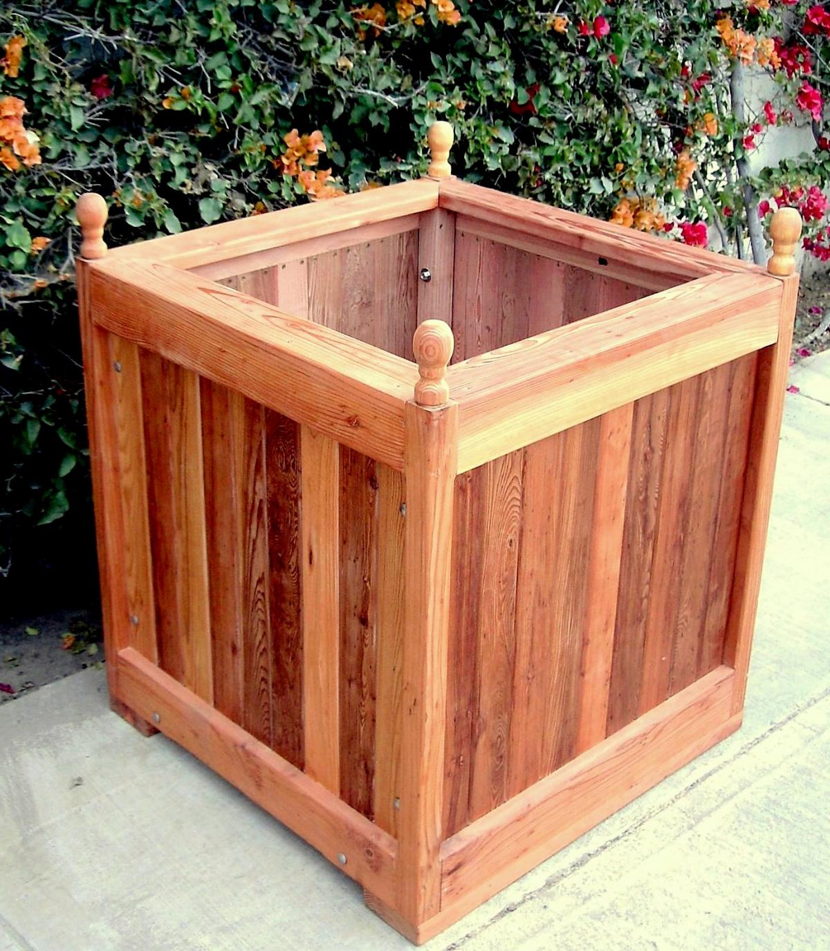 The Sonoma Finial Planters, Built to Last Decades Forever Redwood