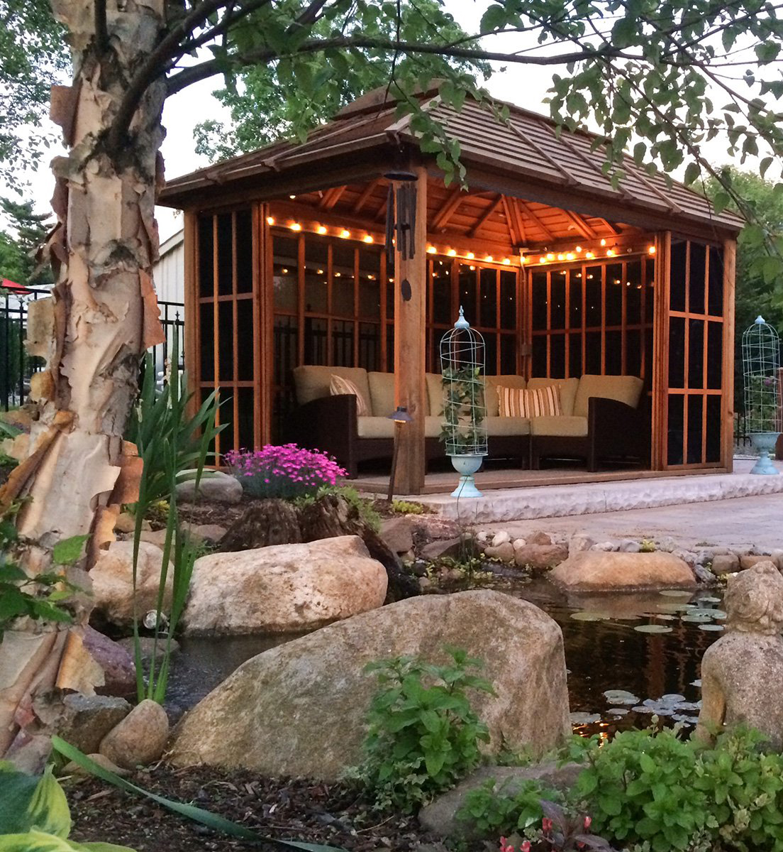 Gazebo with Sliding Doors DIY Redwood Gazebo Kit for Sale