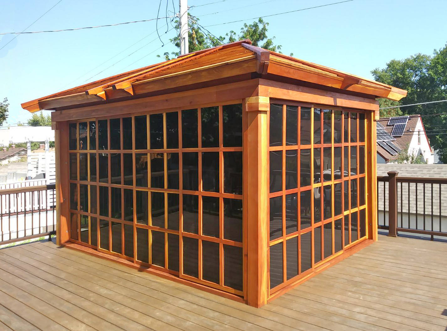 Gazebo with Sliding Doors DIY Redwood Gazebo Kit for Sale