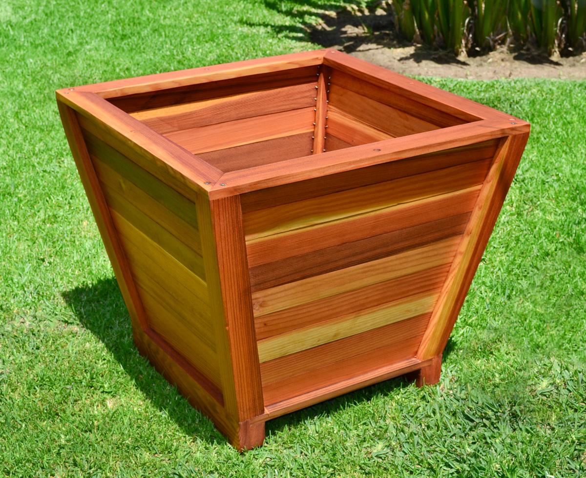 The Tapered Planters, Built to Last Decades | Forever Redwood