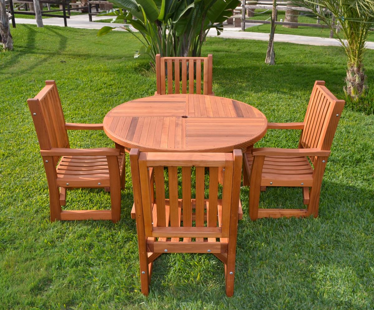 Round Wooden Card Table Custom Redwood Tables For Sale
