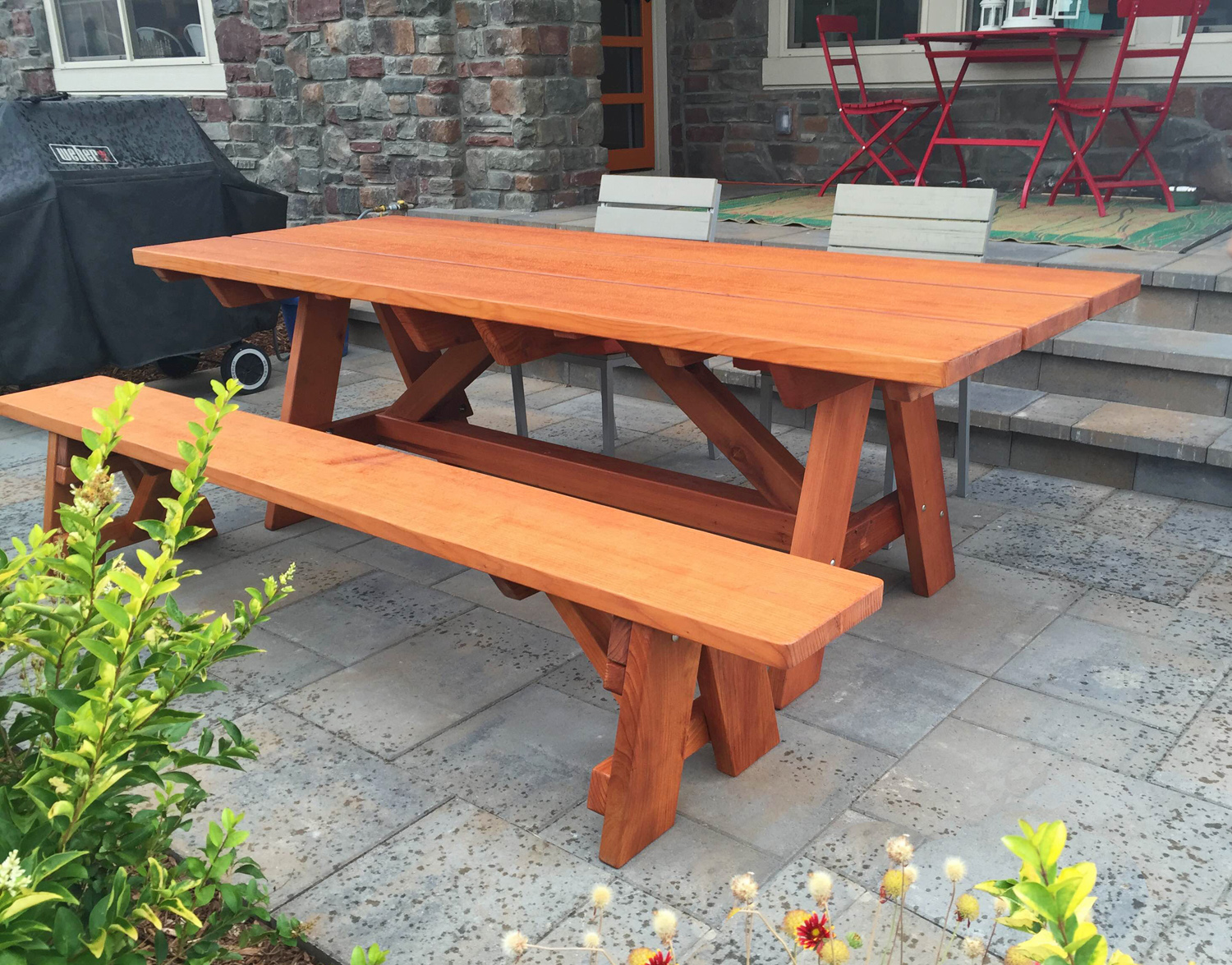The Classic Redwood Patio Table ForeverRedwood