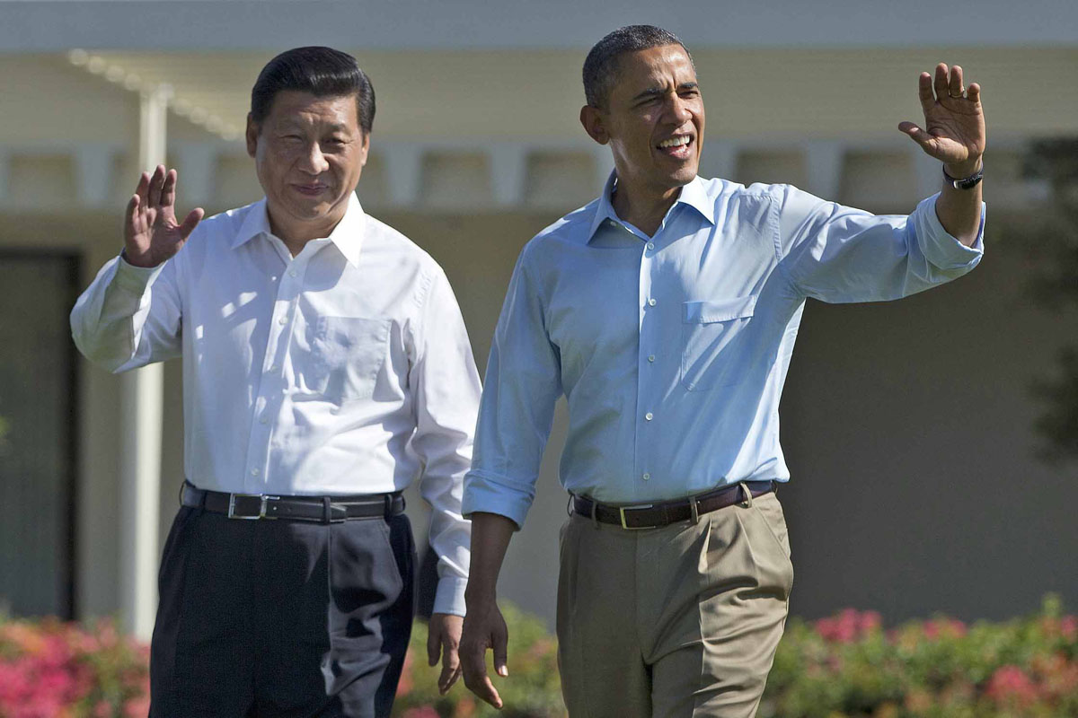 Photo shows President Obama and Chinese President Xi Jinping at Sunnysland Summit, Saturday June 8th. Find the full note at: http://english.cri.cn/11354/2013/06/09/2724s769296_1.htm