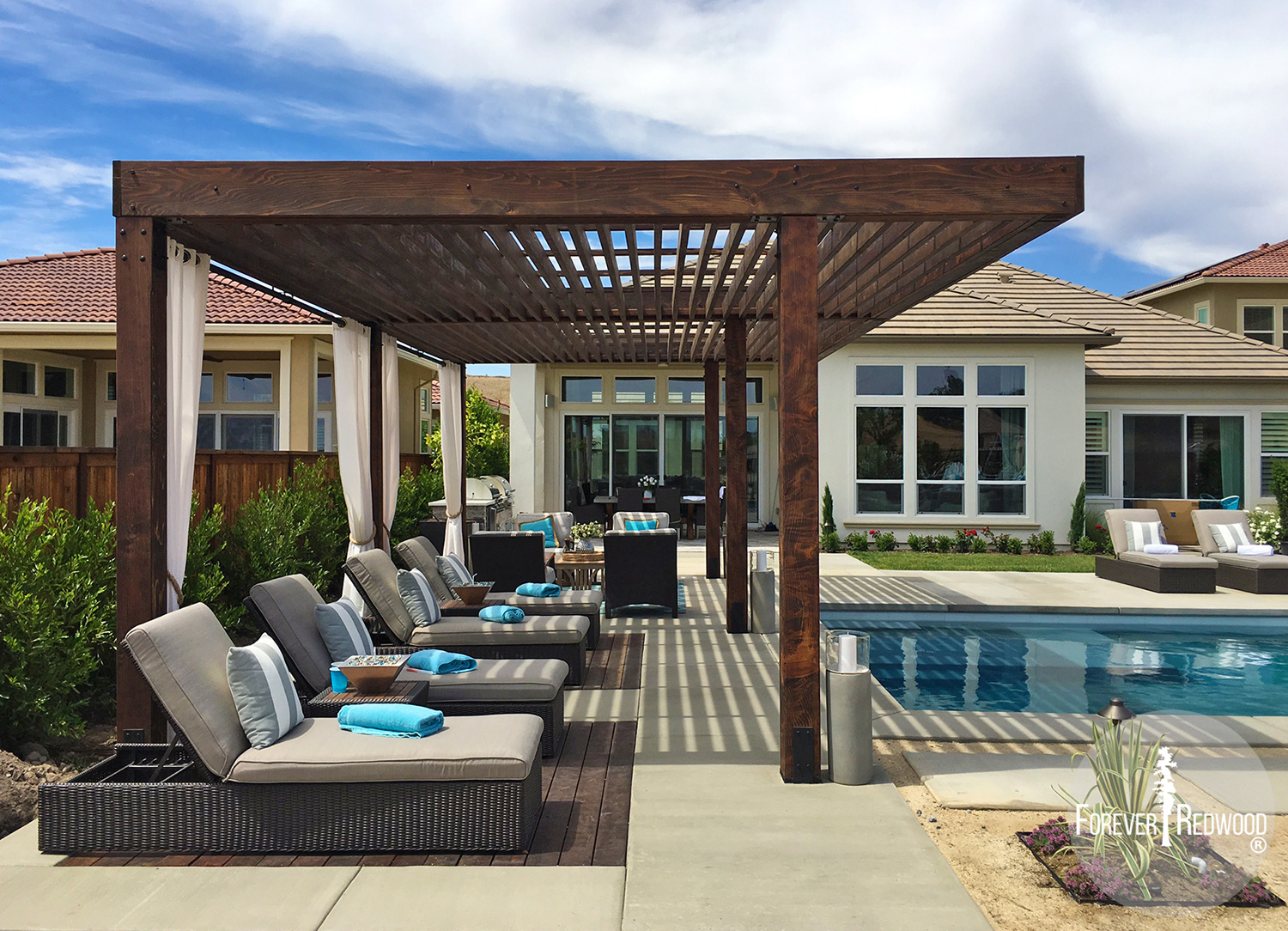 The Silverado Modern Pergola Forever Redwood