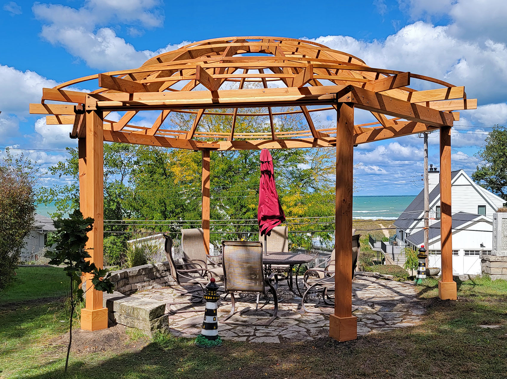 The Dome Pergola, Custom Made from Redwood