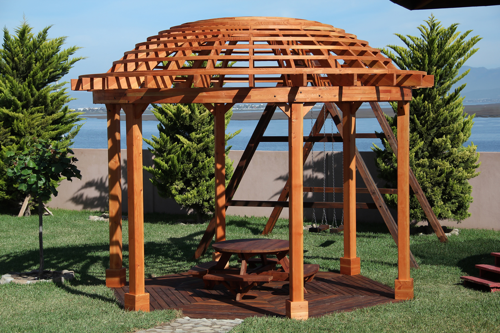 The Dome Pergola, Custom Made from Redwood