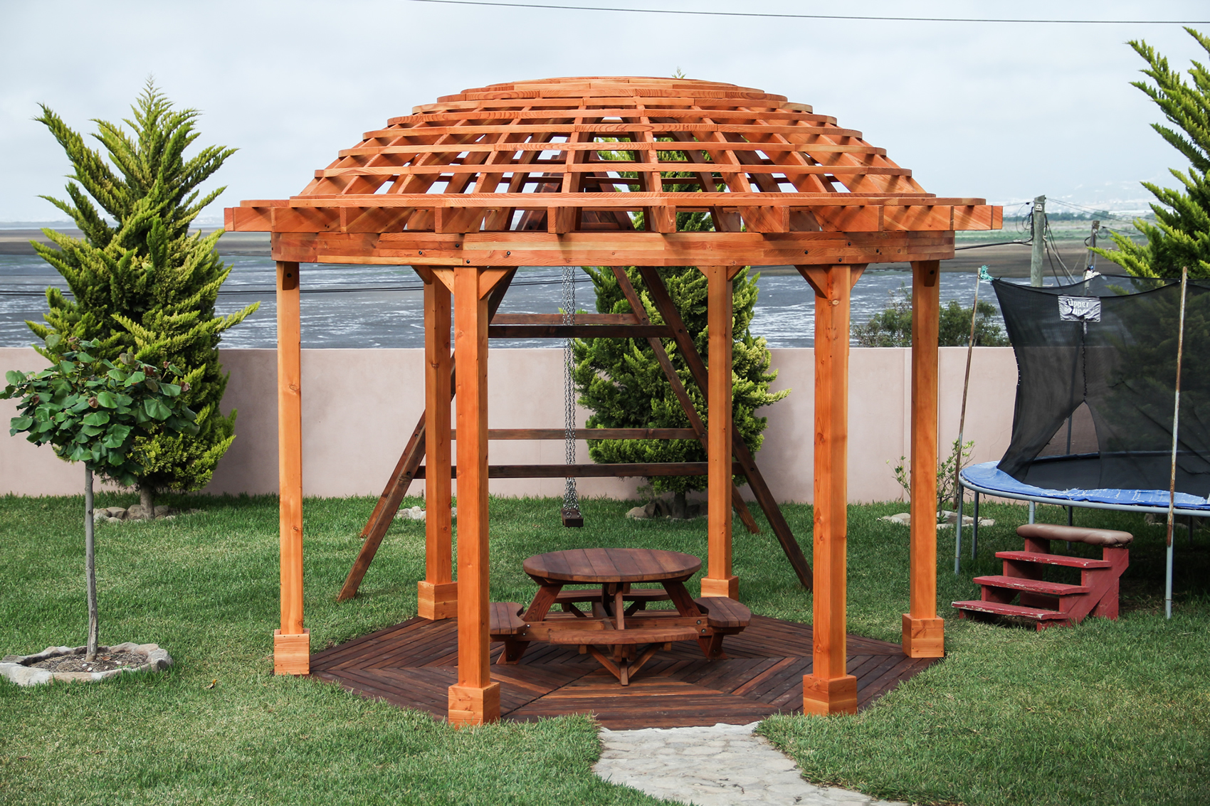 The Dome Pergola, Custom Made from Redwood