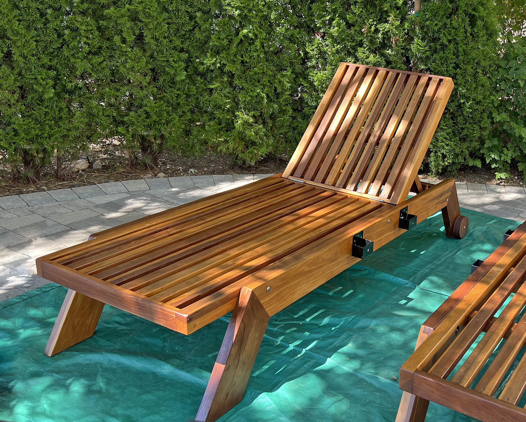 Wood lounger sale